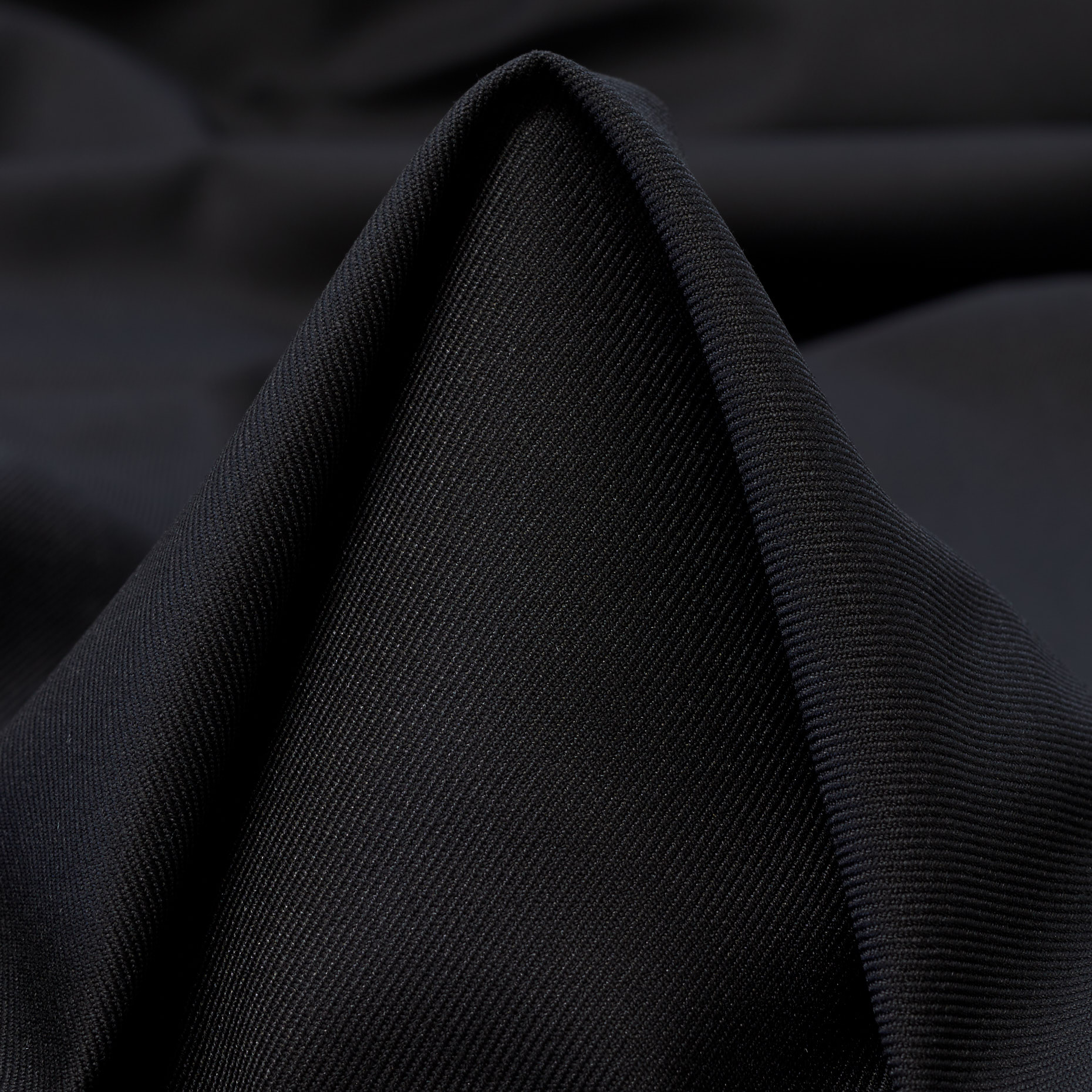 Twill, Viscose Blend, Elastic, Raven Black