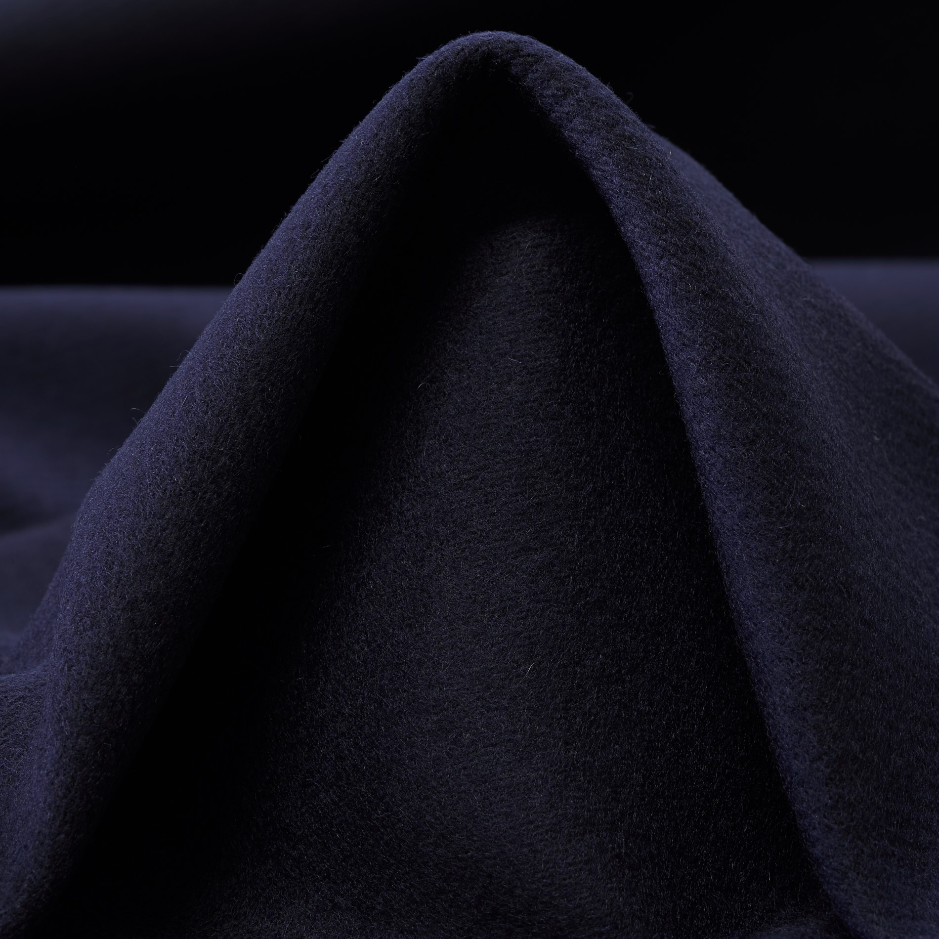 DOUBLE, VIRGIN WOOL, CASHMERE BLEND, MIDNIGHT BLUE