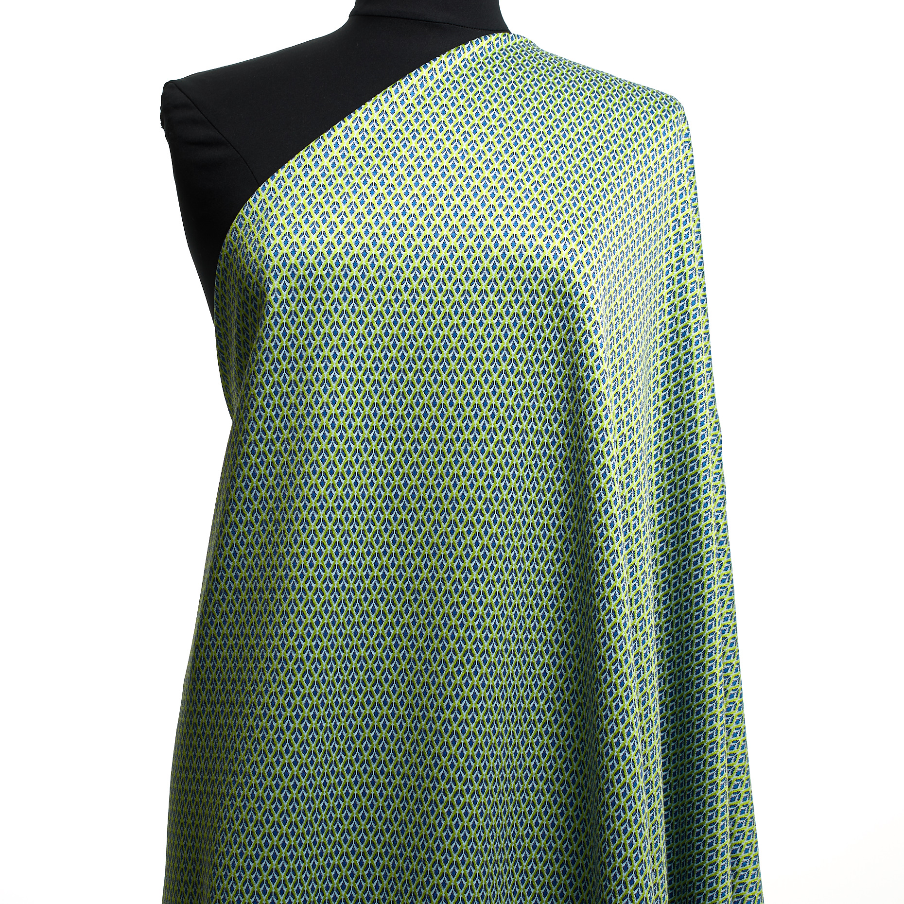 JERSEY, JACQUARD, FLORAL, ACID LIME