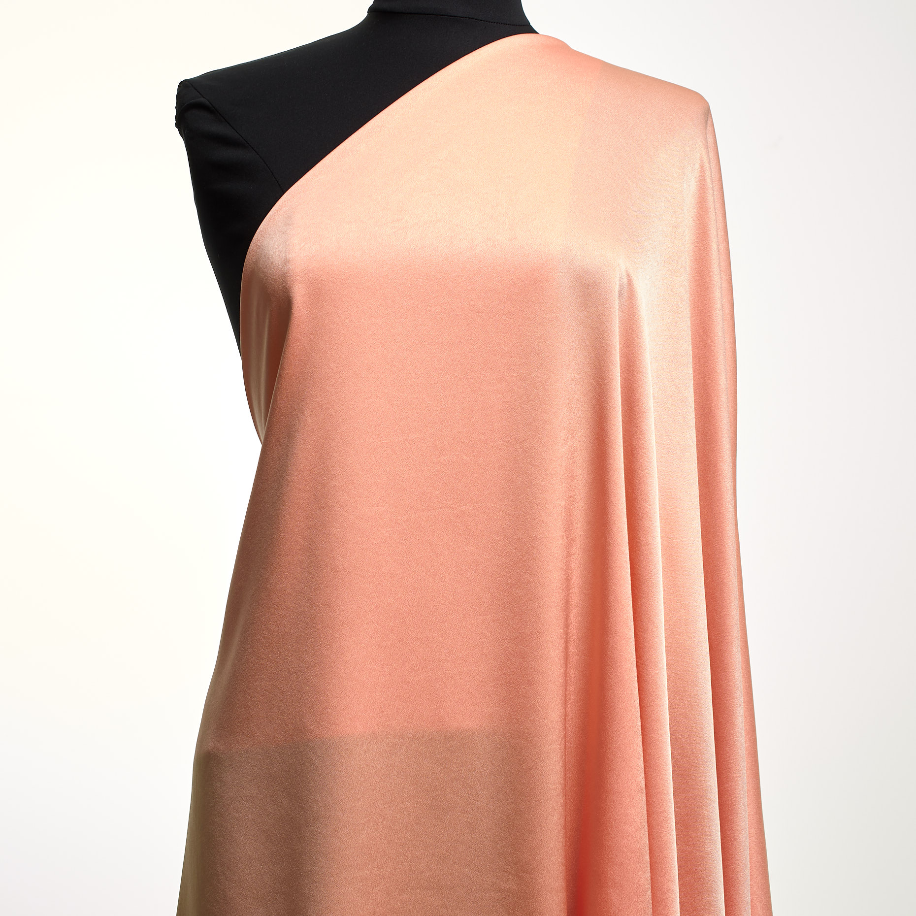 Crêpe, Satin, Triacetate, Pale Peach