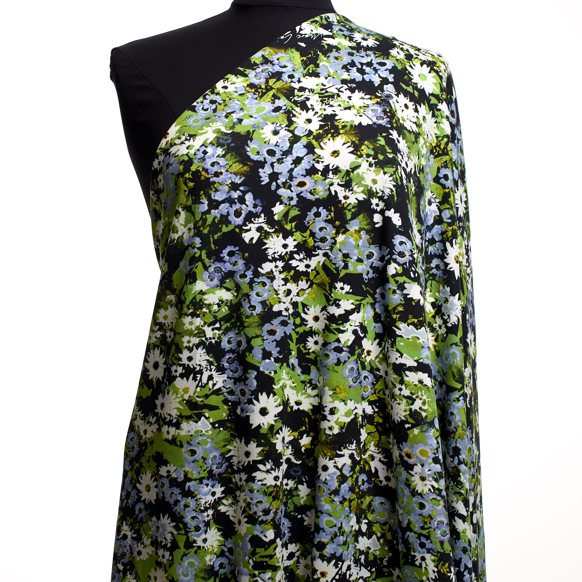 Rib Jersey, Printed, Floral, Grasshopper&Cornflower