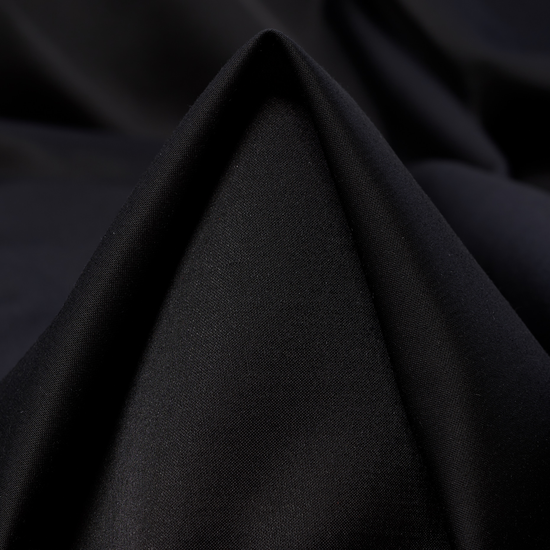 Sateen, Viscosa, Misto Lana, Raven Black