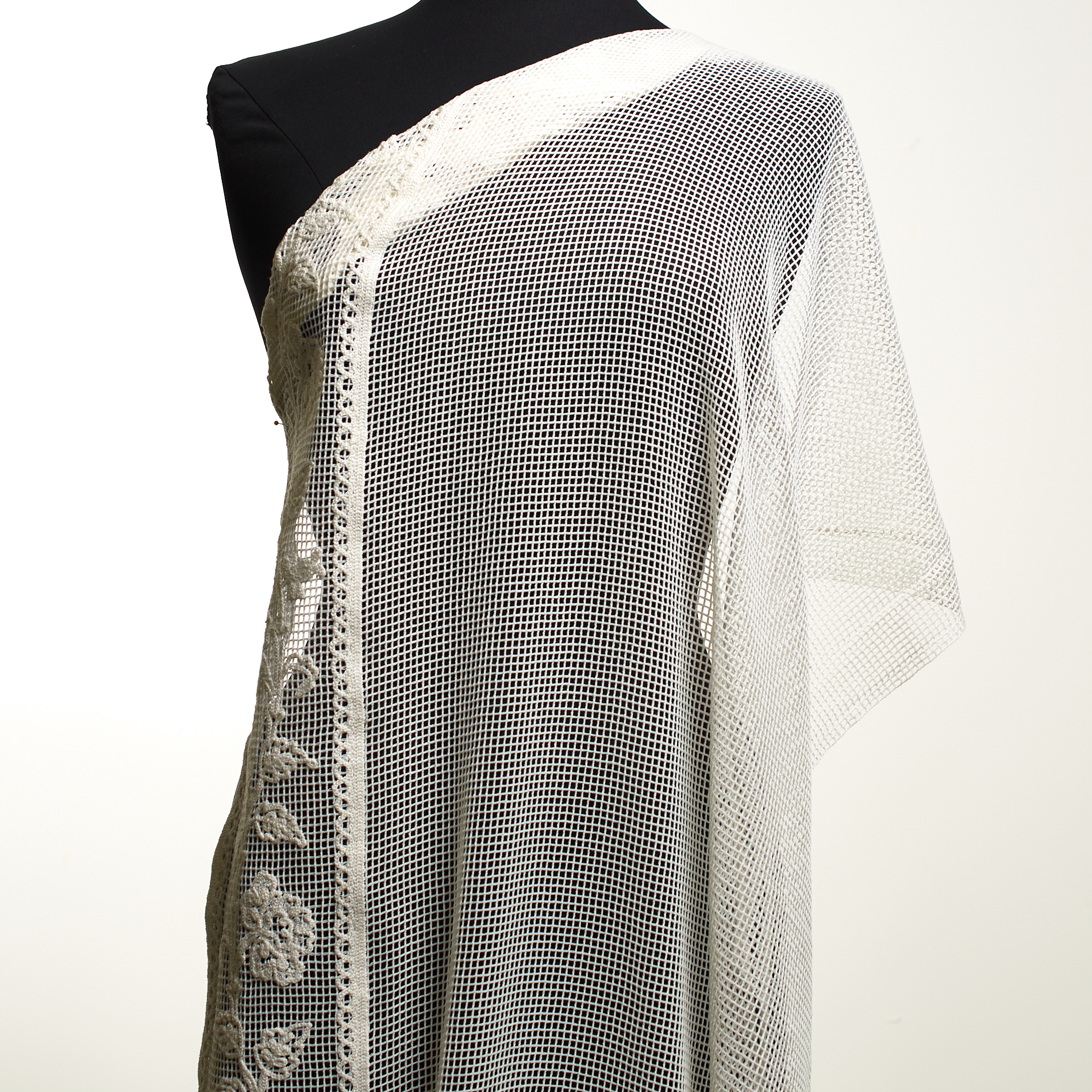 Pizzo, Seta, Floreale, Ivory