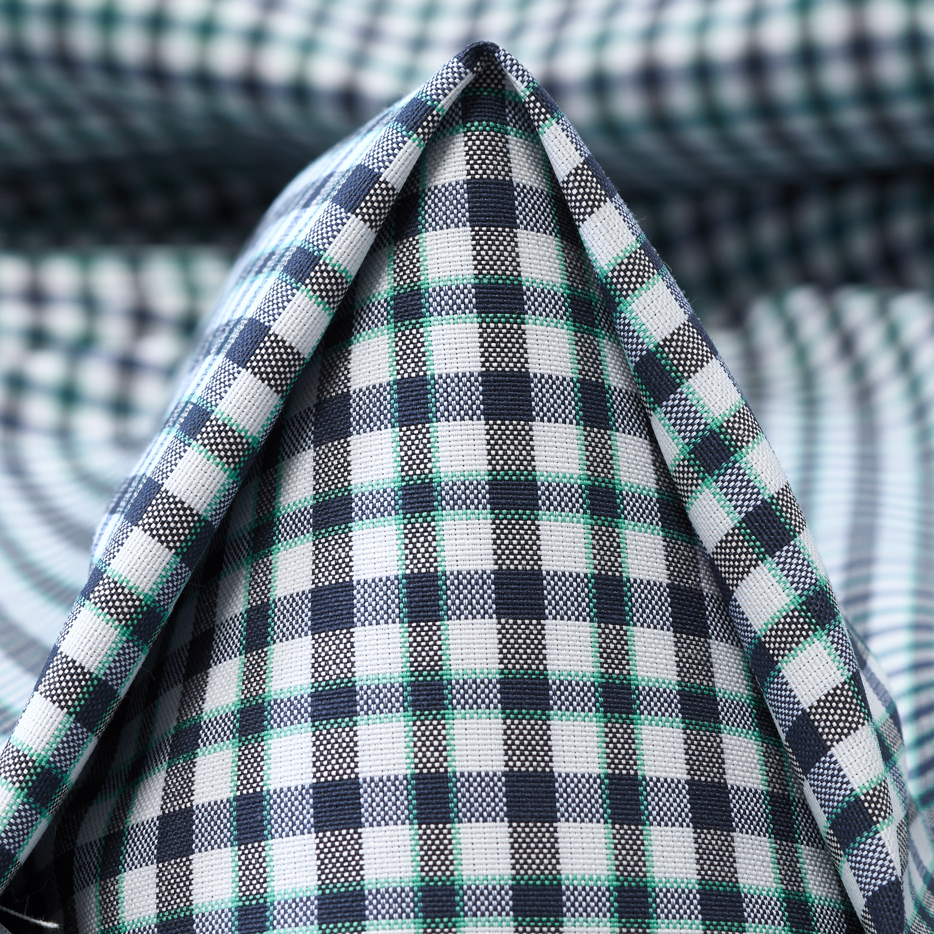 COTTON, CHECK, RAVEN BLACK&BRILLIANT WHITE