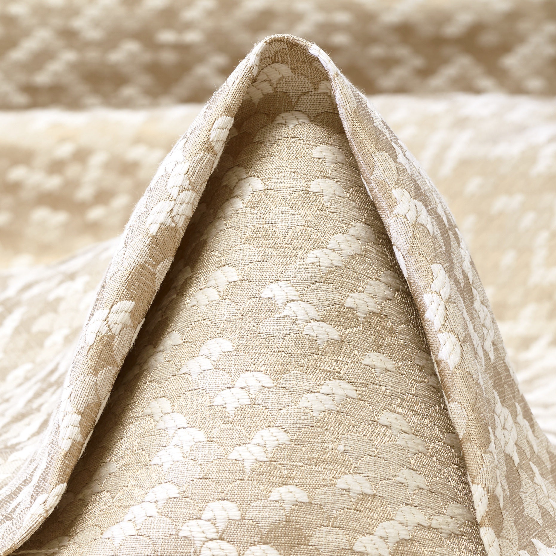 JACQUARD, LINEN, SILK, ANTIQUE WHITE&SNOW WHITE (F000053688)