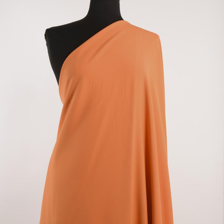 CRÊPE, VISCOSE BLEND, ELASTIC, MANDARIN ORANGE