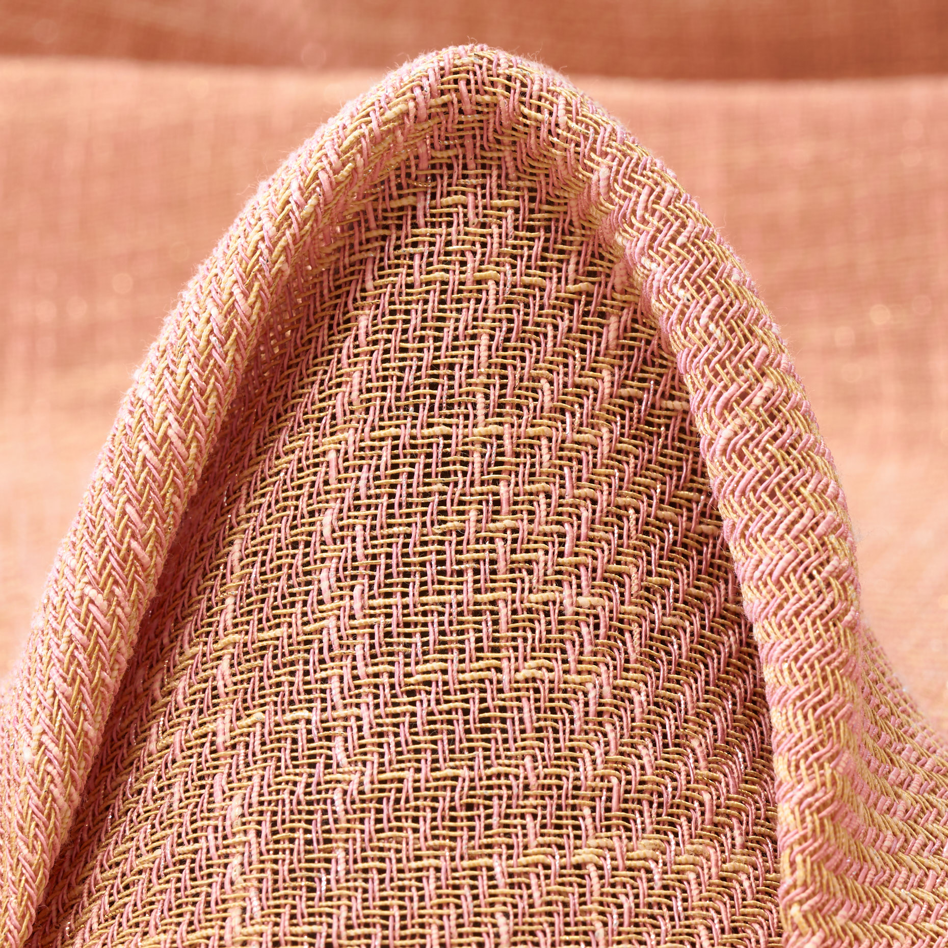 Cotone, Lurex, Trasparente, English Rose