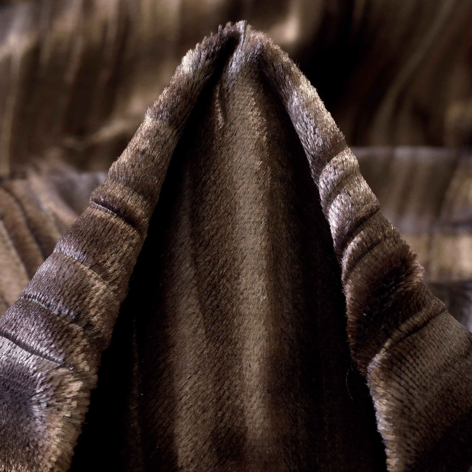 Finta Pelliccia, Cotone Viscosa, Linie Irregolari, Tiramisu (F000038906)