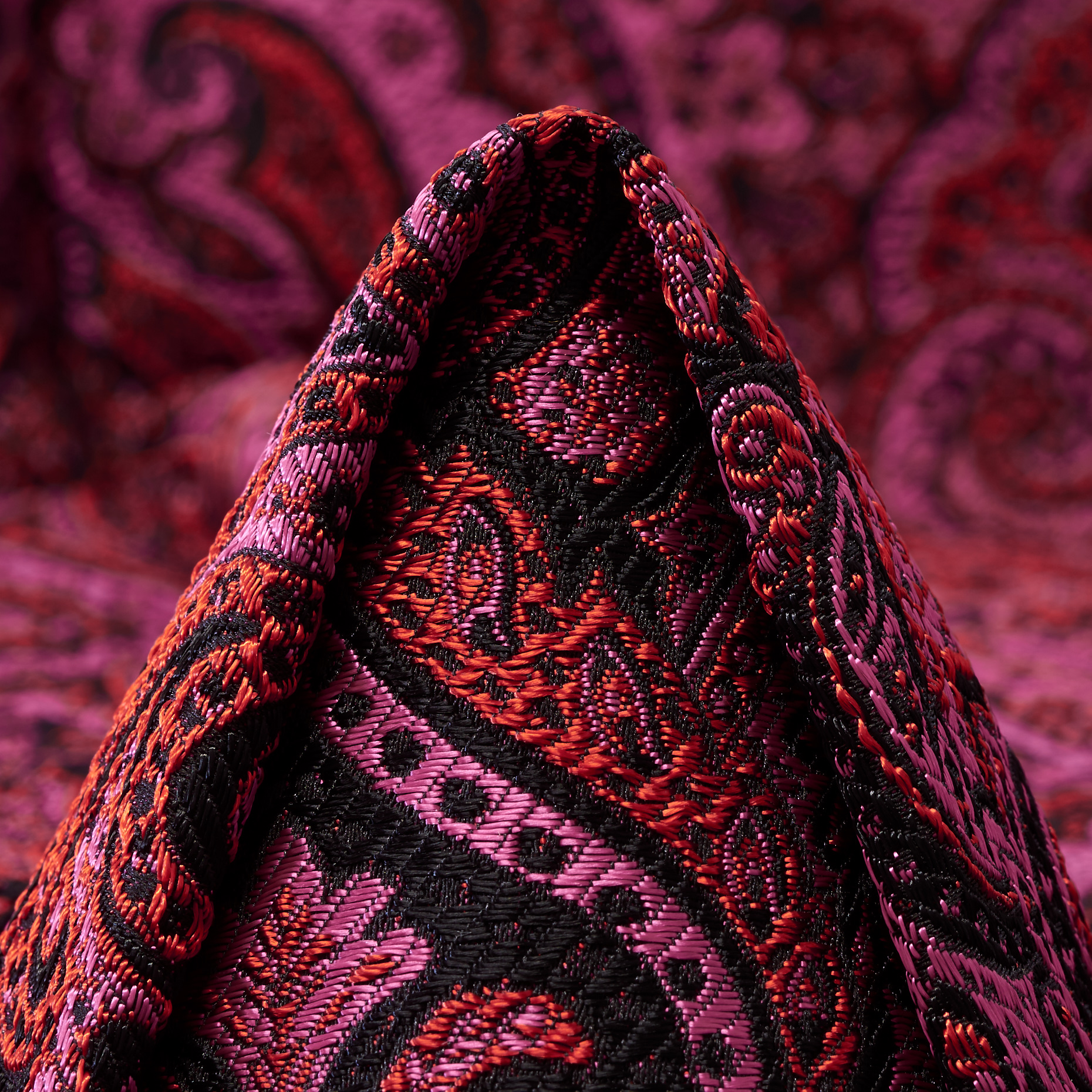 Jacquard, Acetato, Sangria Sunset&Jet Black (P000006790)