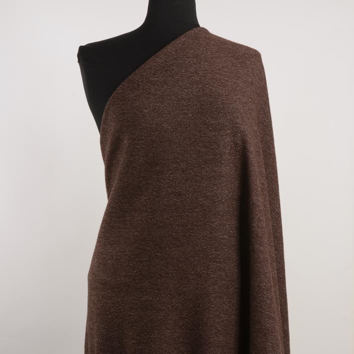 Jersey, Wool, Melange, Burnt Brick
