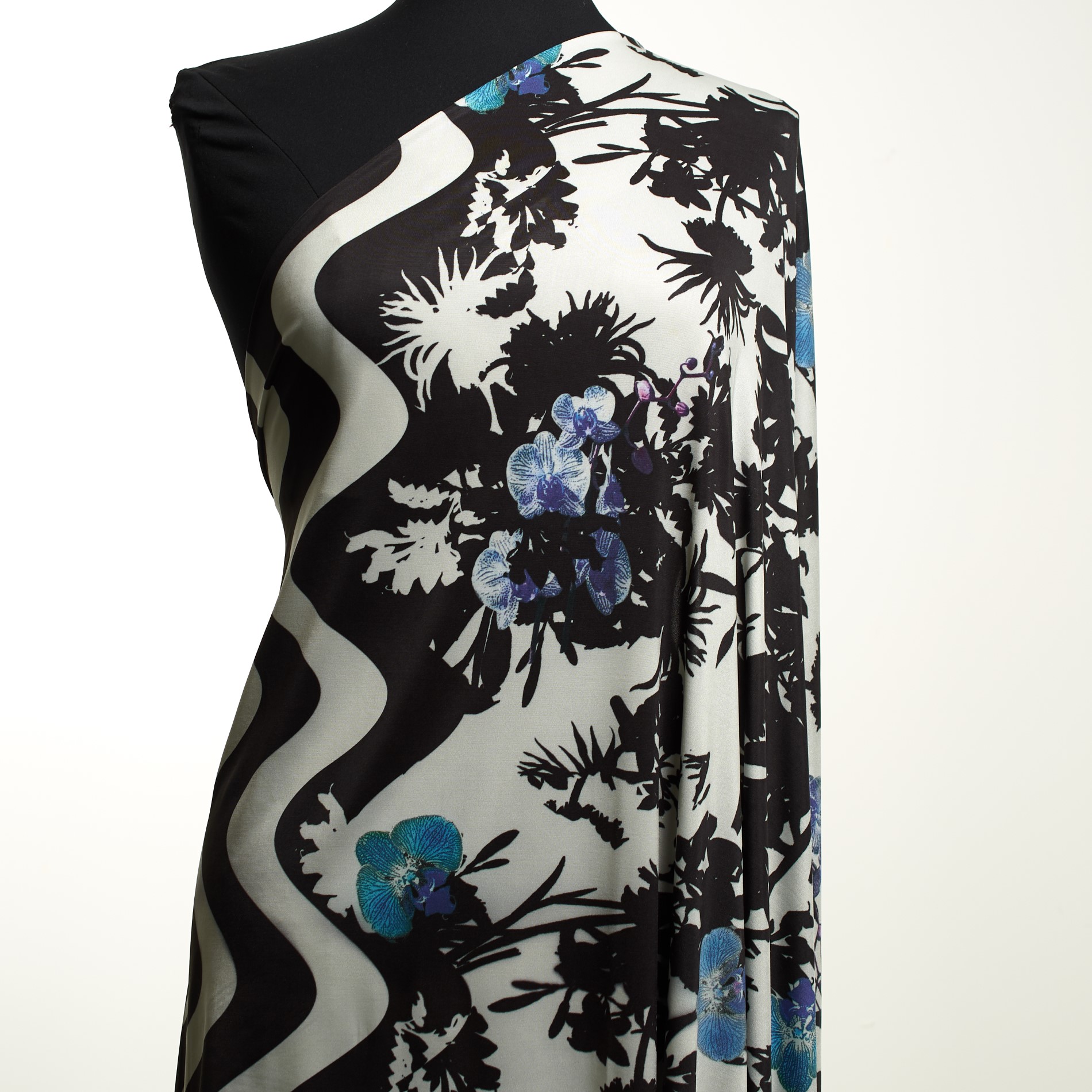 SINGLE JERSEY, PRINTED, ATOMIC BLUE&SNOW WHITE