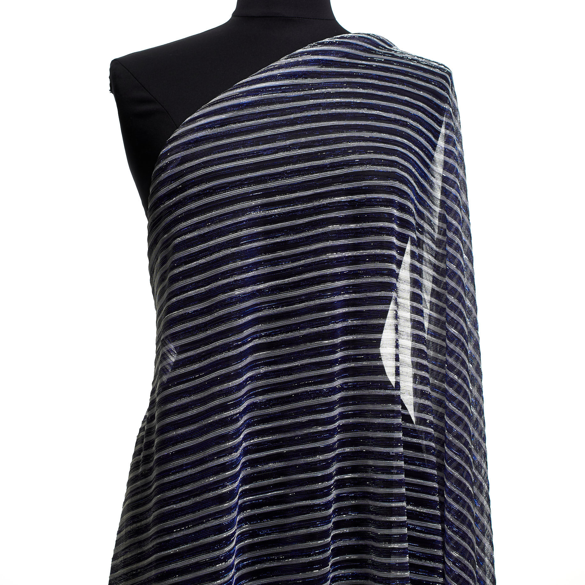 Jersey, Lurex, Shimmering, True Blue&Silver