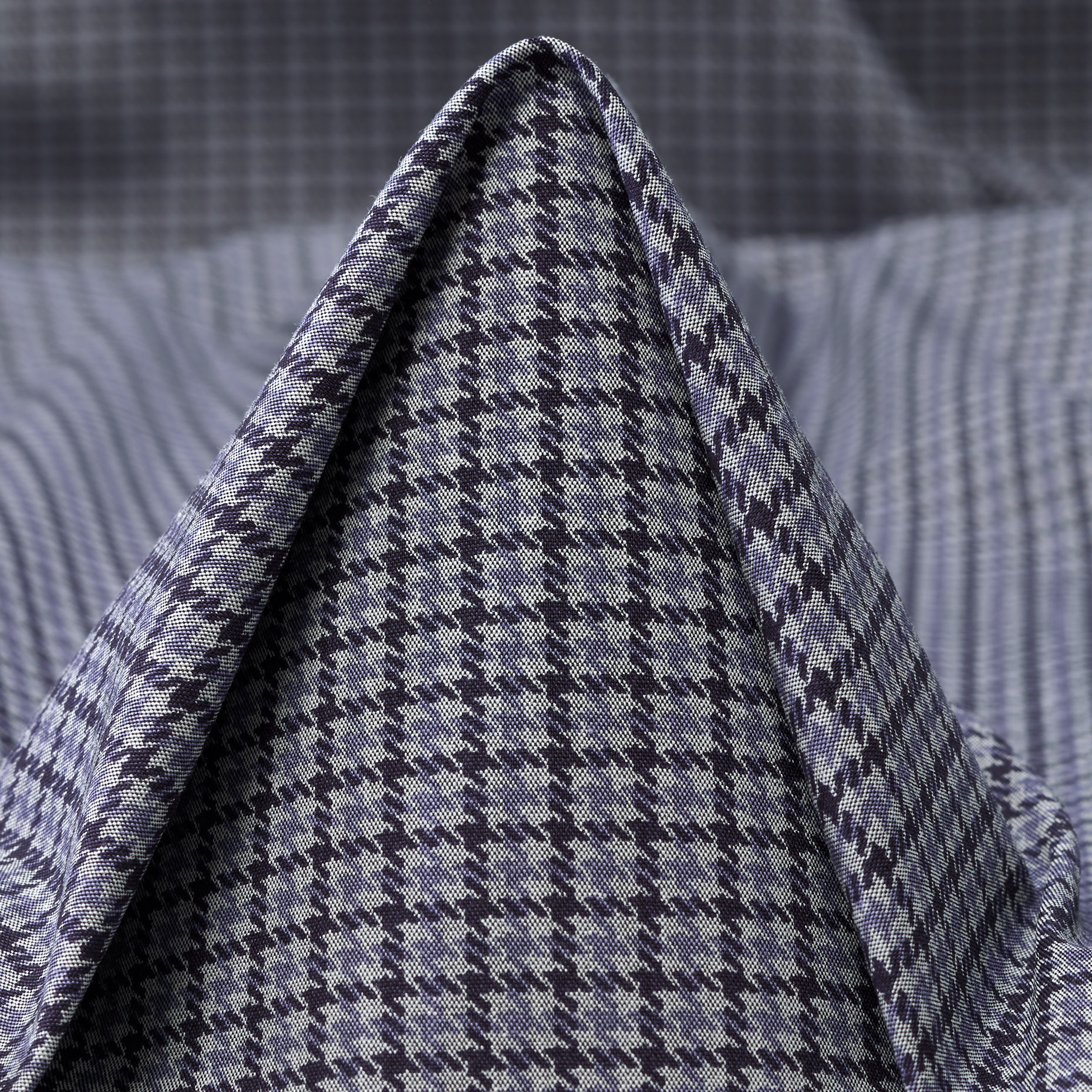 Algodón, Houndstooth, Elástico, Light Taupe