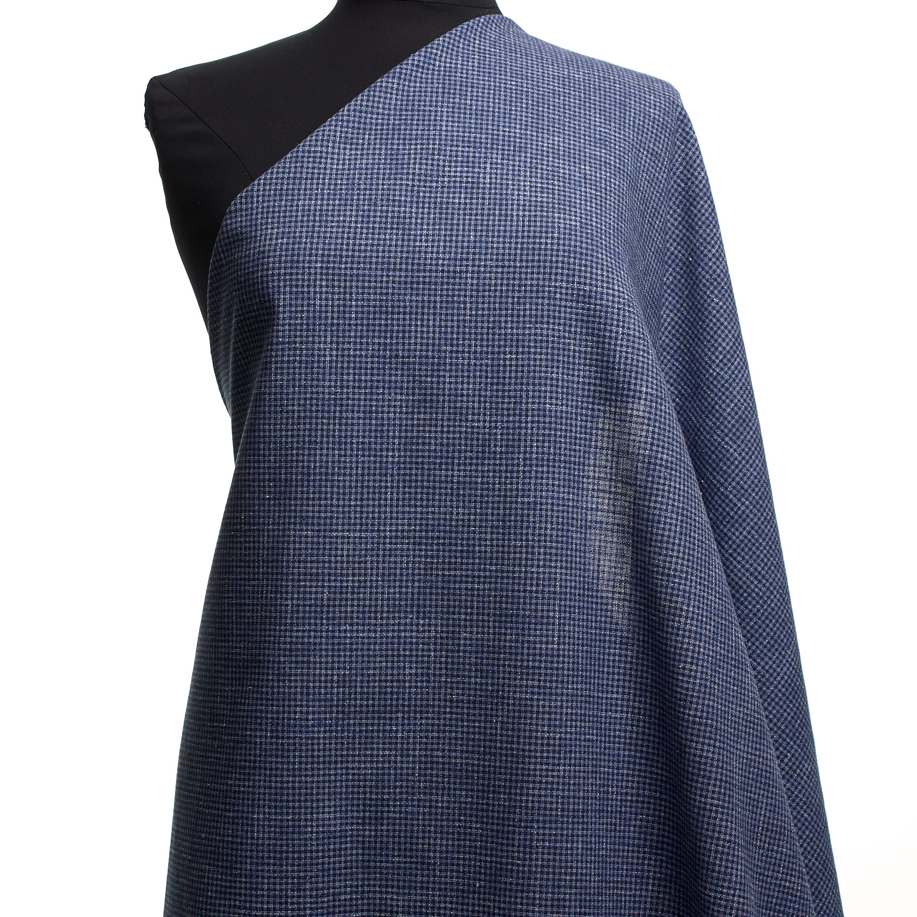 Bawełna, Len, Micro Design, Navy Blue