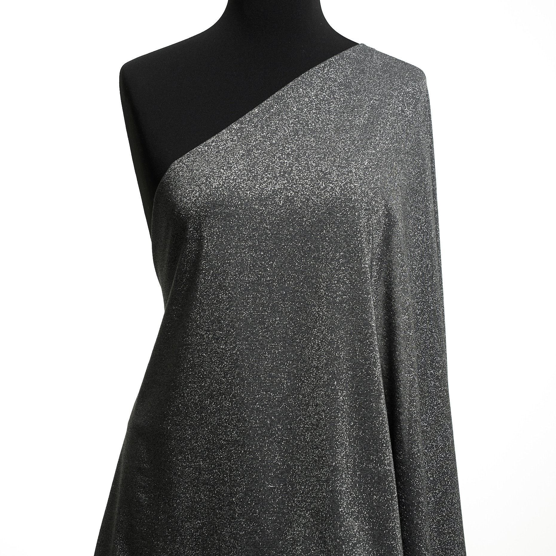 Jersey, Lurex, Shimmering, Silver