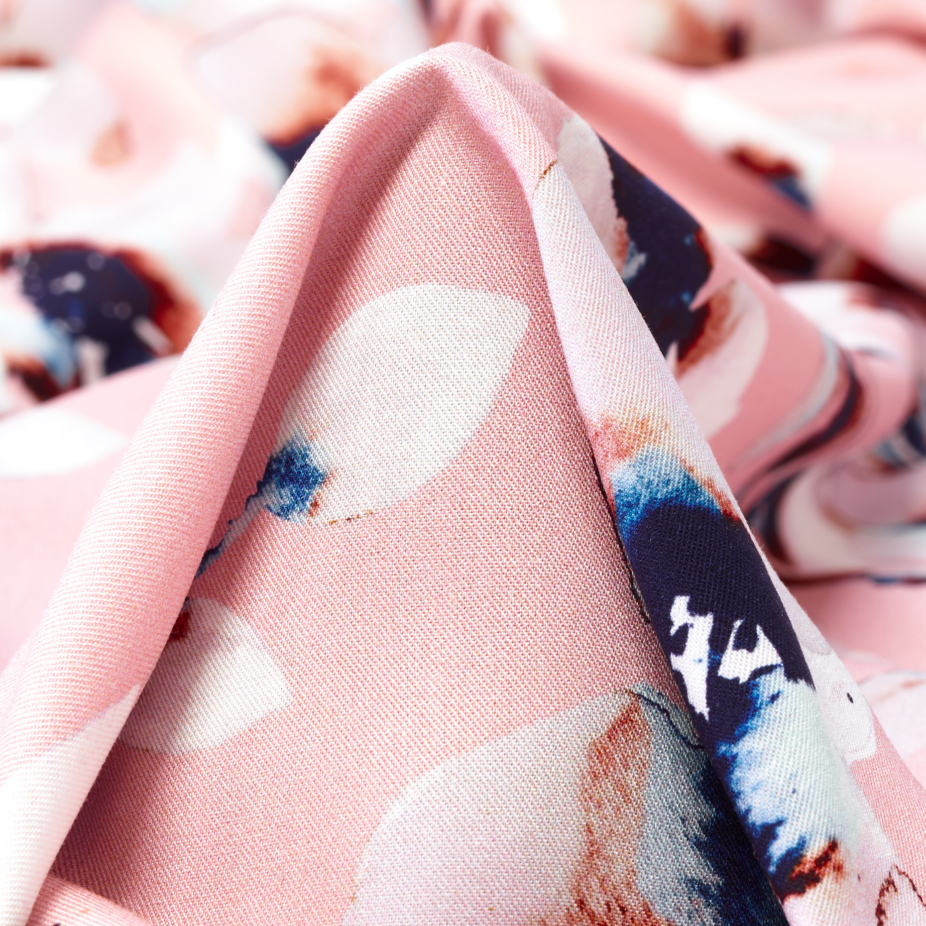 Sergé, Viscose , Imprimé, Chalk Pink