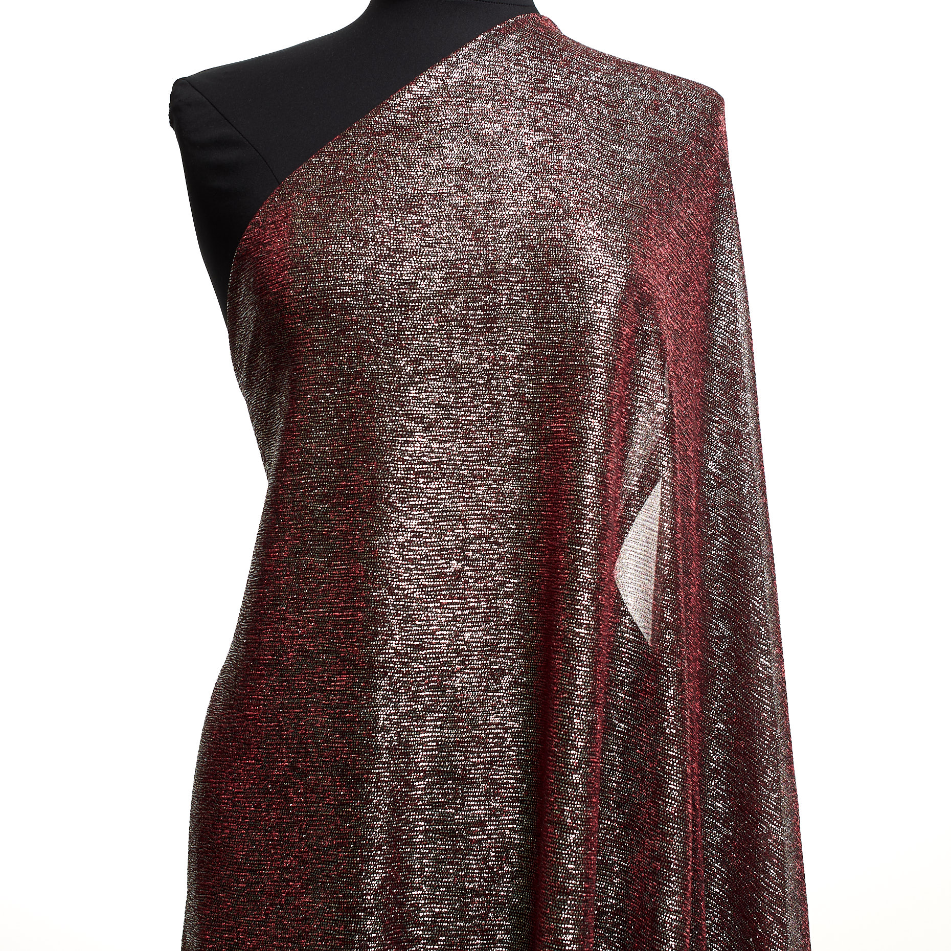 Jersey, Lurex, Shimmering, Savvy Red&Silver