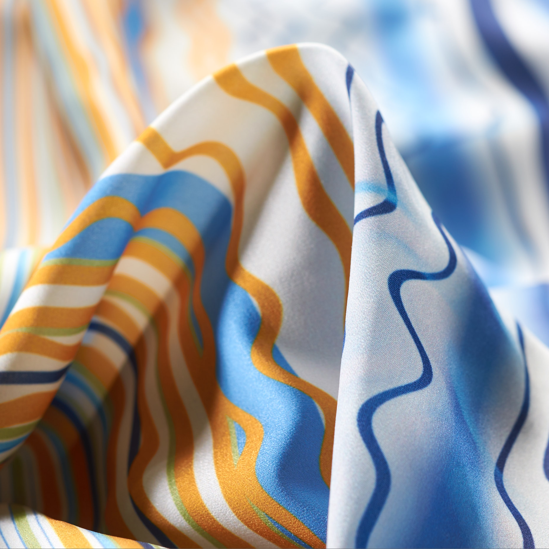 Effetto Seta, Deep Cobalt&Golden Apricot