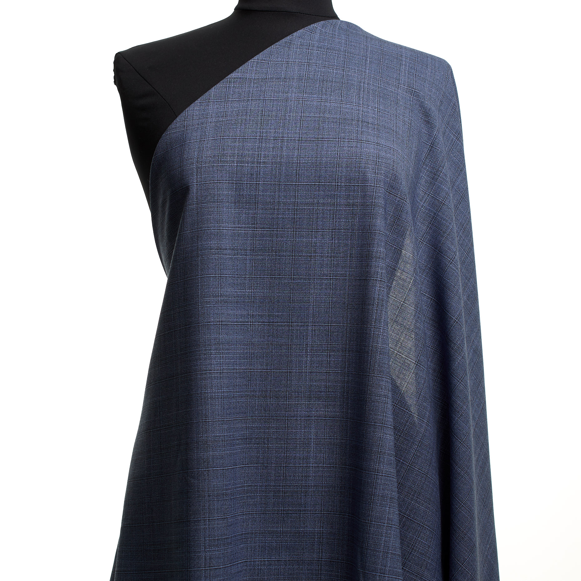 Wolle Mix, Karo, Elastik, Stonewash