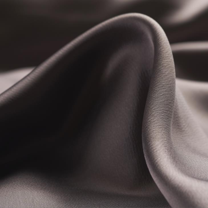 SATIN, VISCOSE, SEAL BROWN