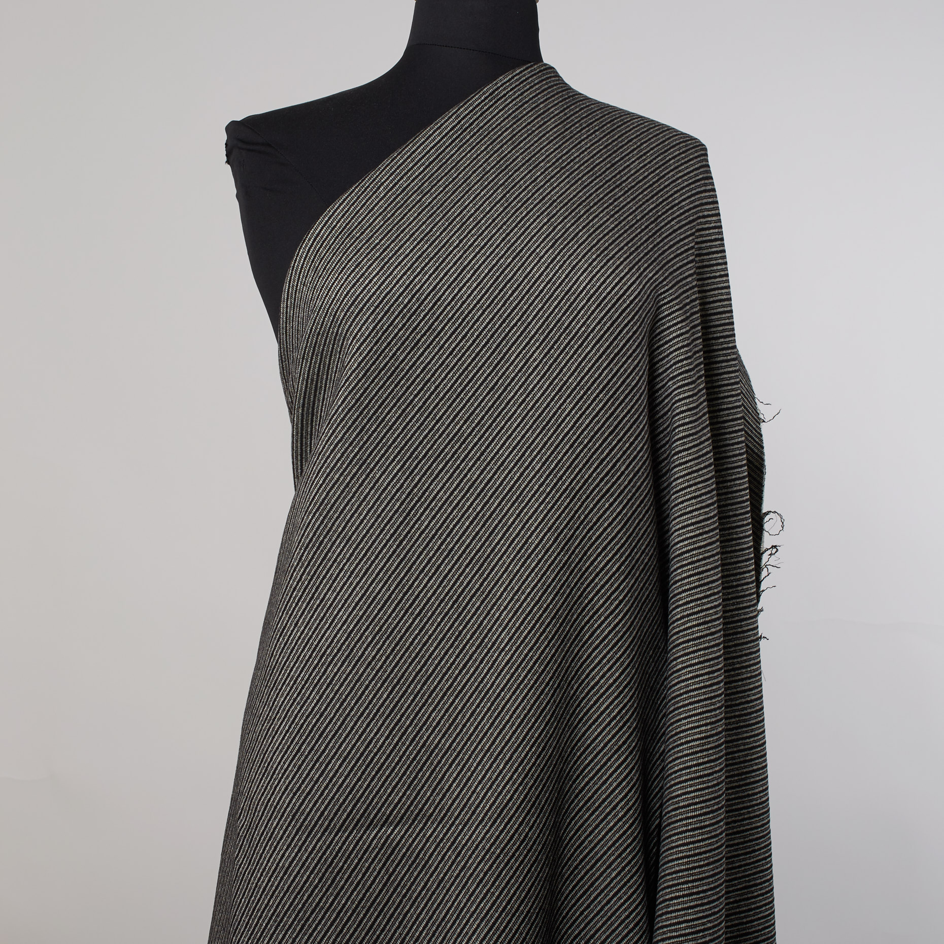 DIAGONAL, WOOL, ELASTIC, BLACK&IVORY