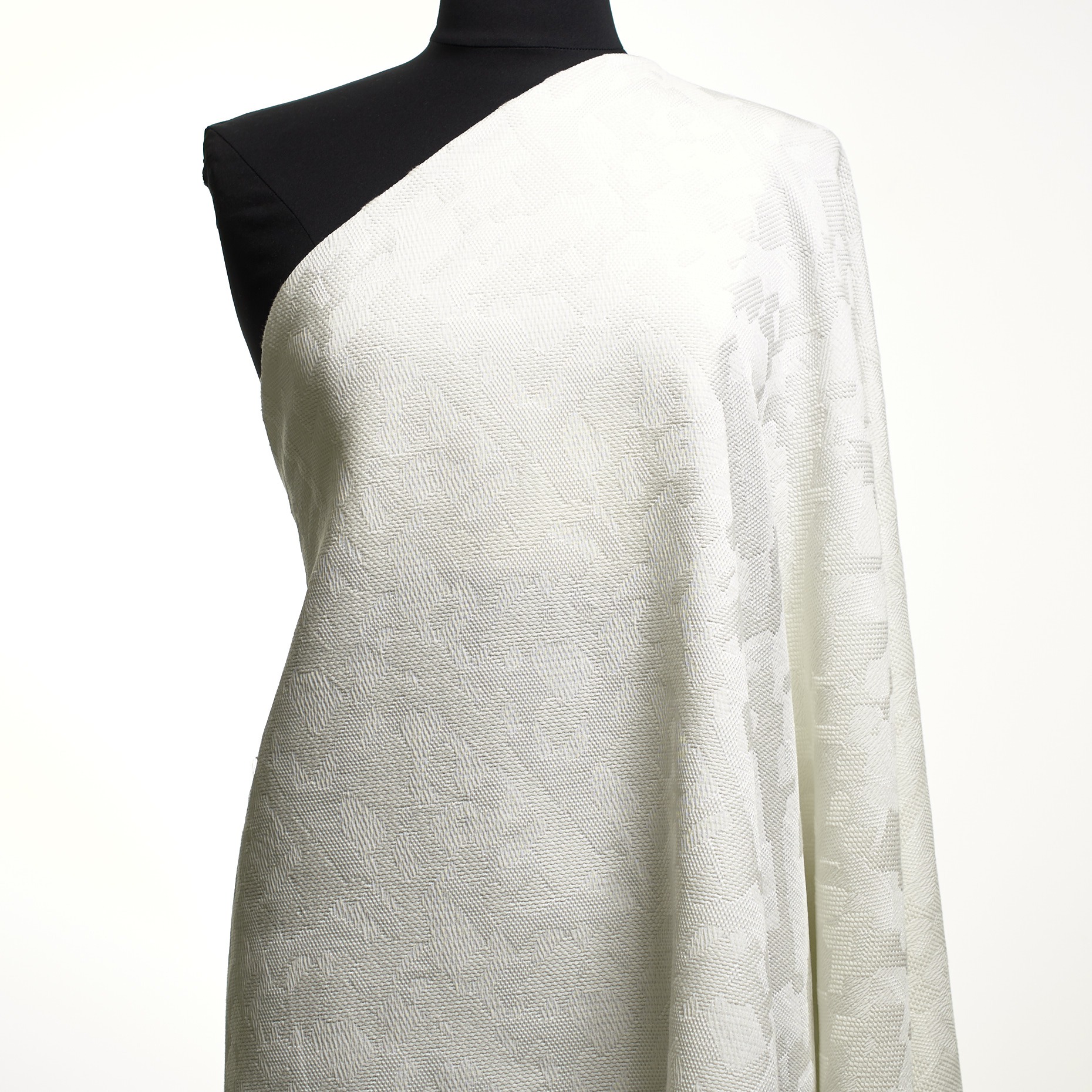JACQUARD, COTTON, TONE ON TONE, LUCENT WHITE
