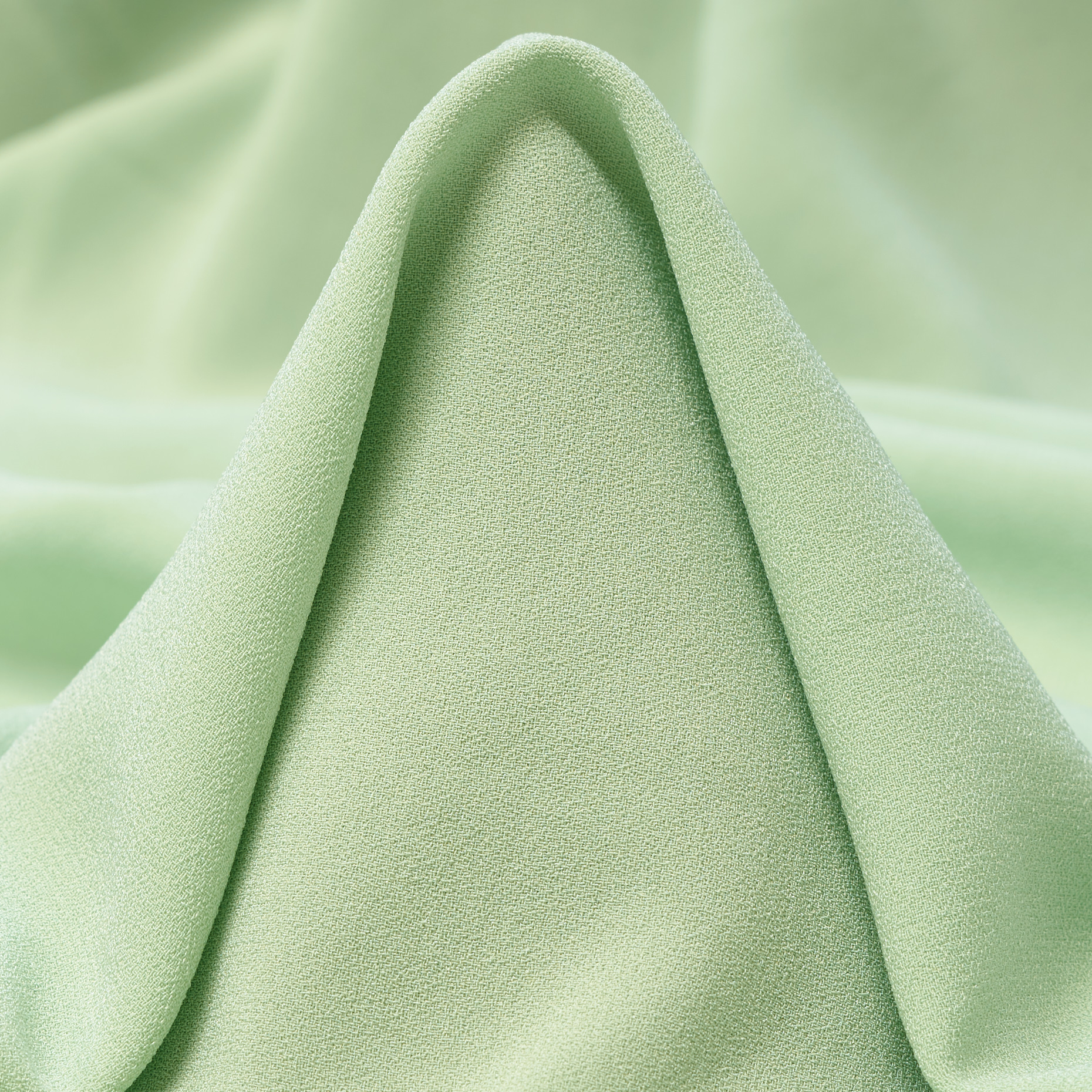 Crêpe, Satén, Triacetato, Pastel Green
