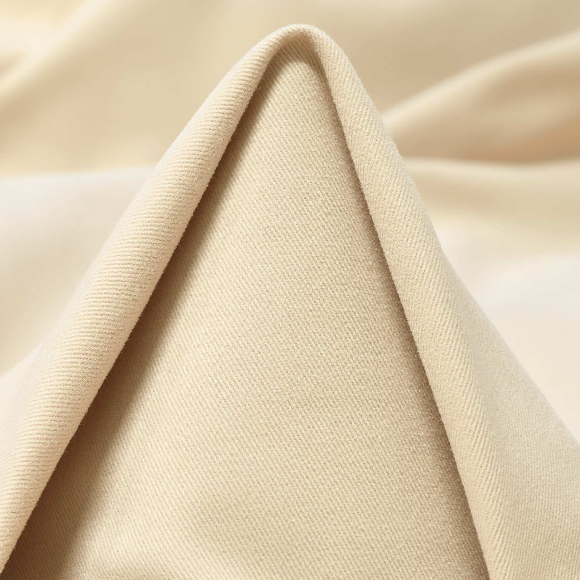 Twill, Cotton, Brushed, Creme Brûlée