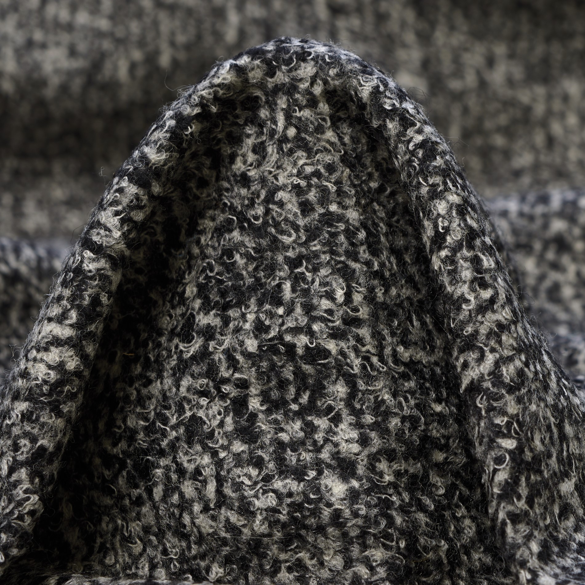 BOUCLÉ, WOOL, MELANGE, GRAPHITE&BLACK