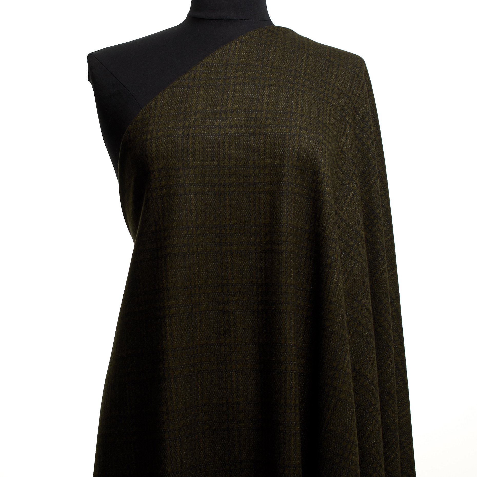 Трикотаж, Вискоза, Клетка, Burnt Olive