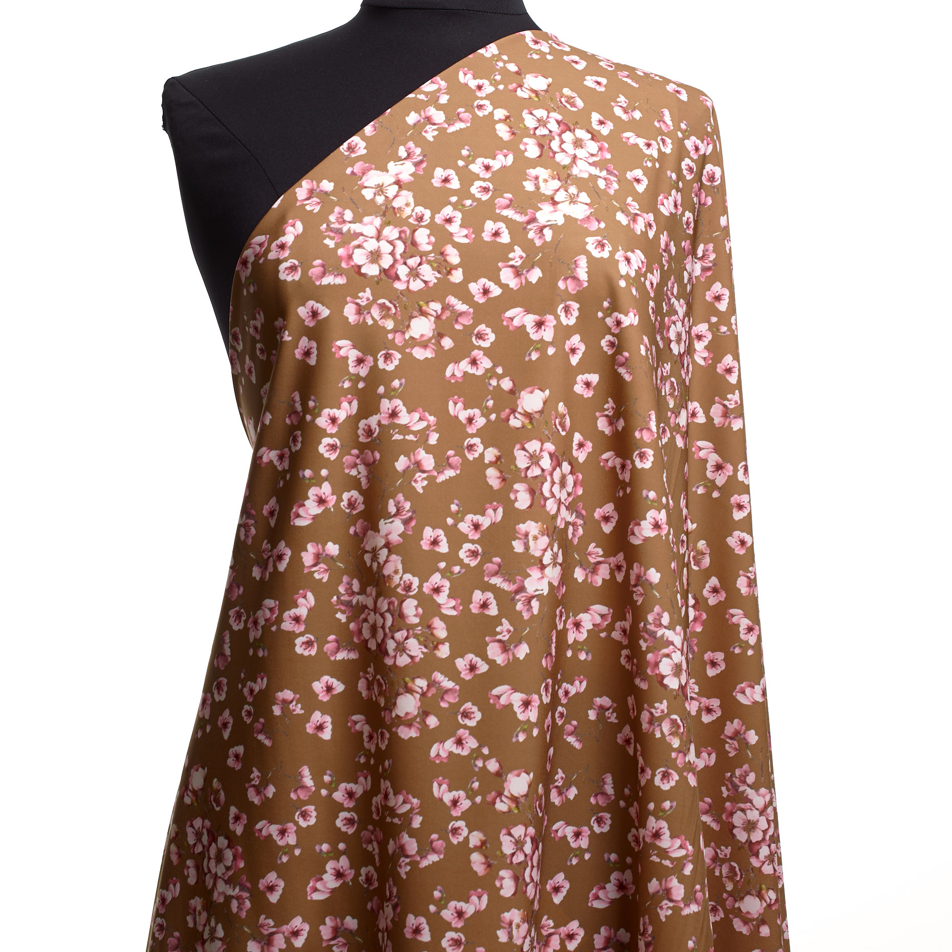 Techno Jersey, Floral, High Elasticity, Praline&Candy Pink