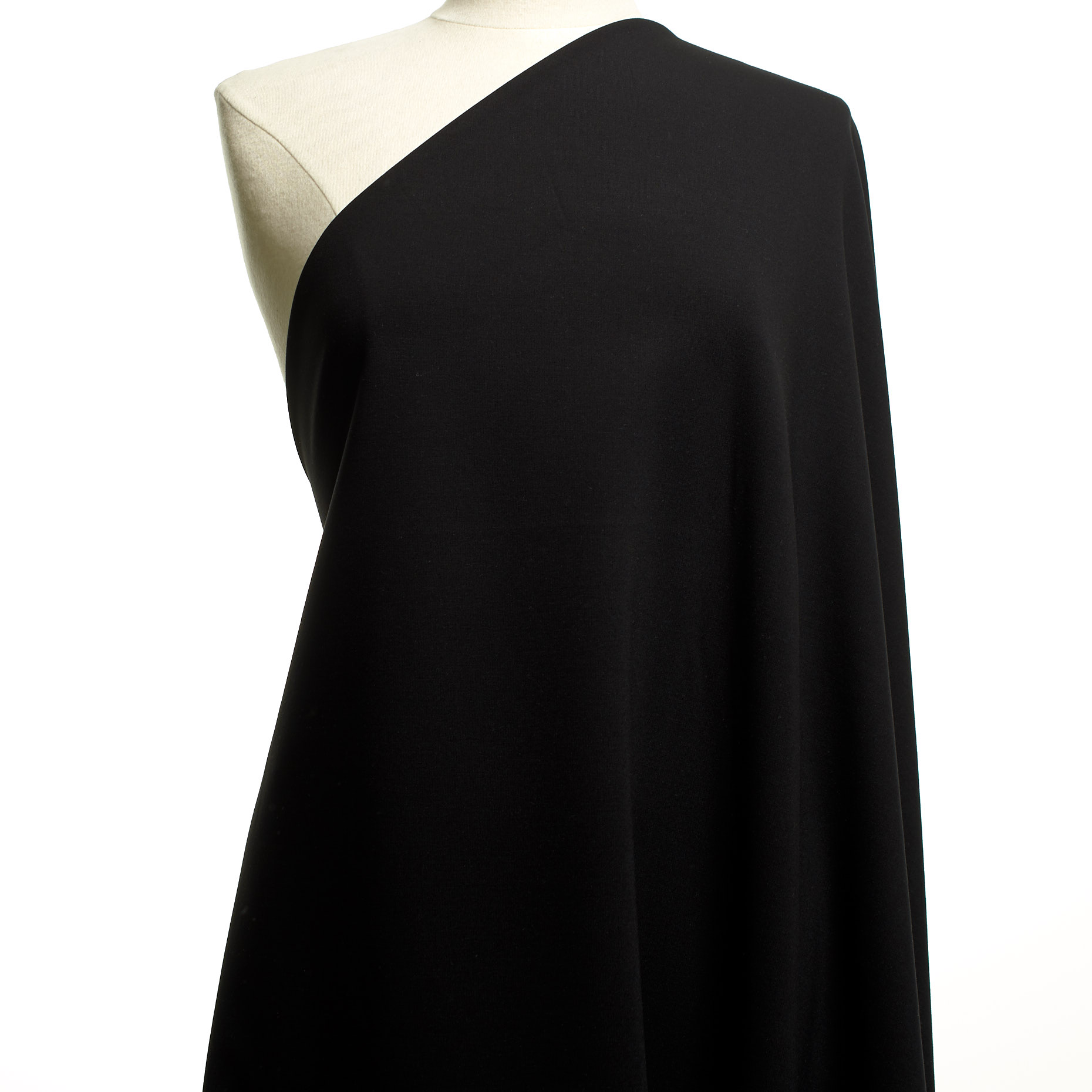 Jersey, Viscosa, Stretch, Jet Black