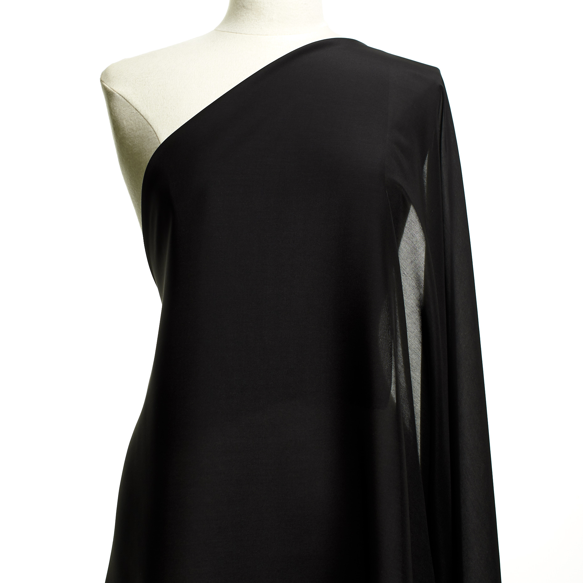Batiste, Lyocell, Silk, Jet Black