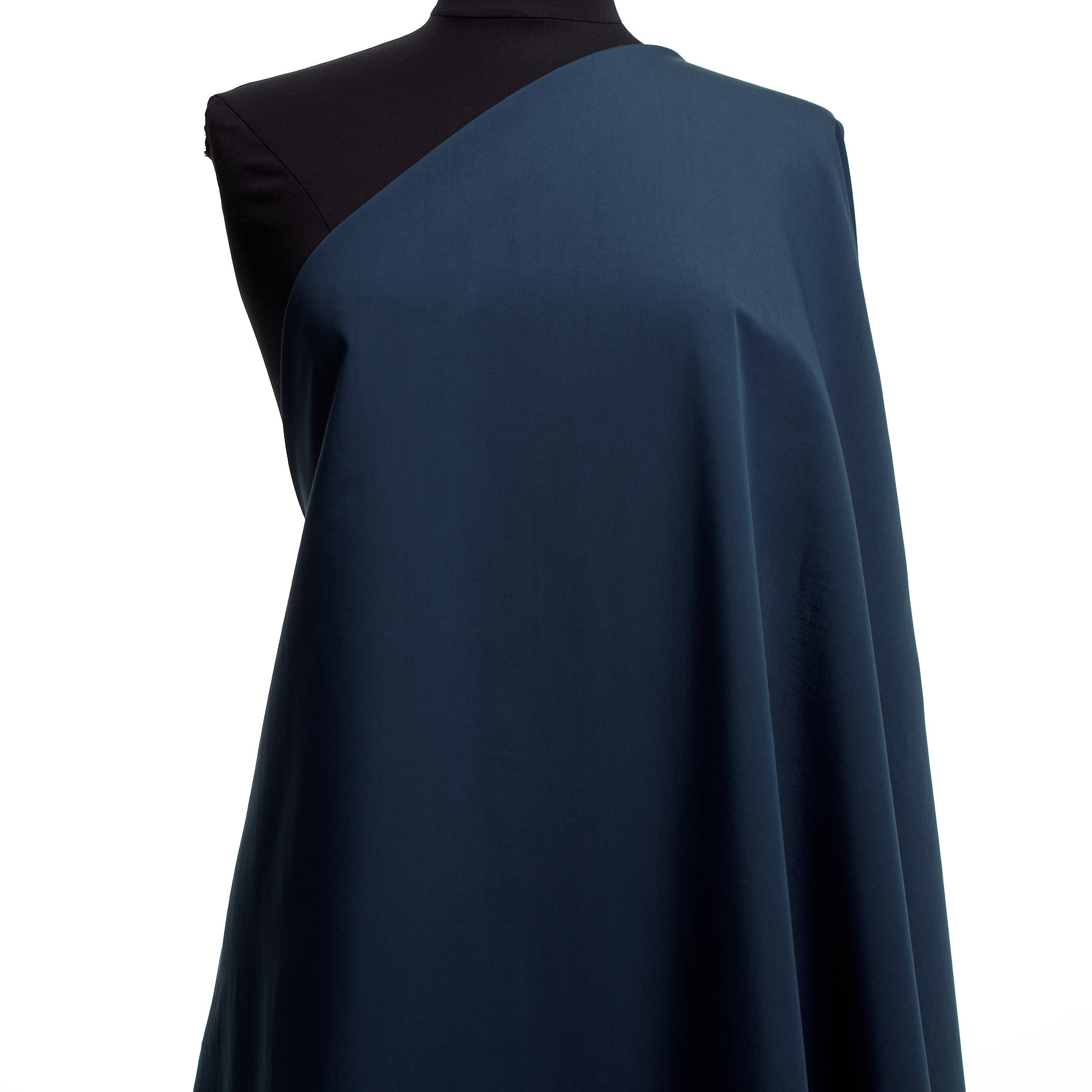 POPLIN, COTTON, SILK, DARK DENIM