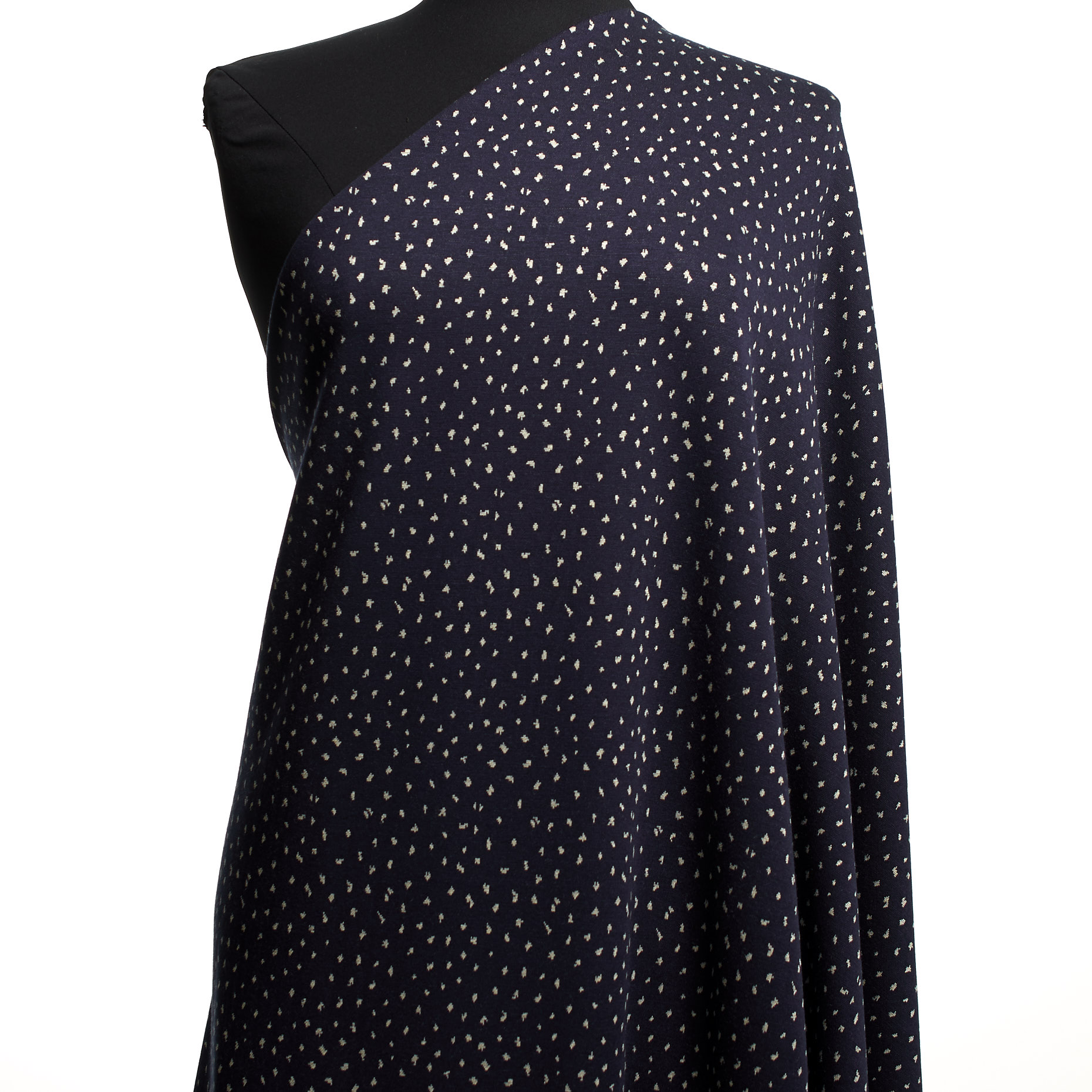 Jersey, Jacquard, Dark Blue&Ivory