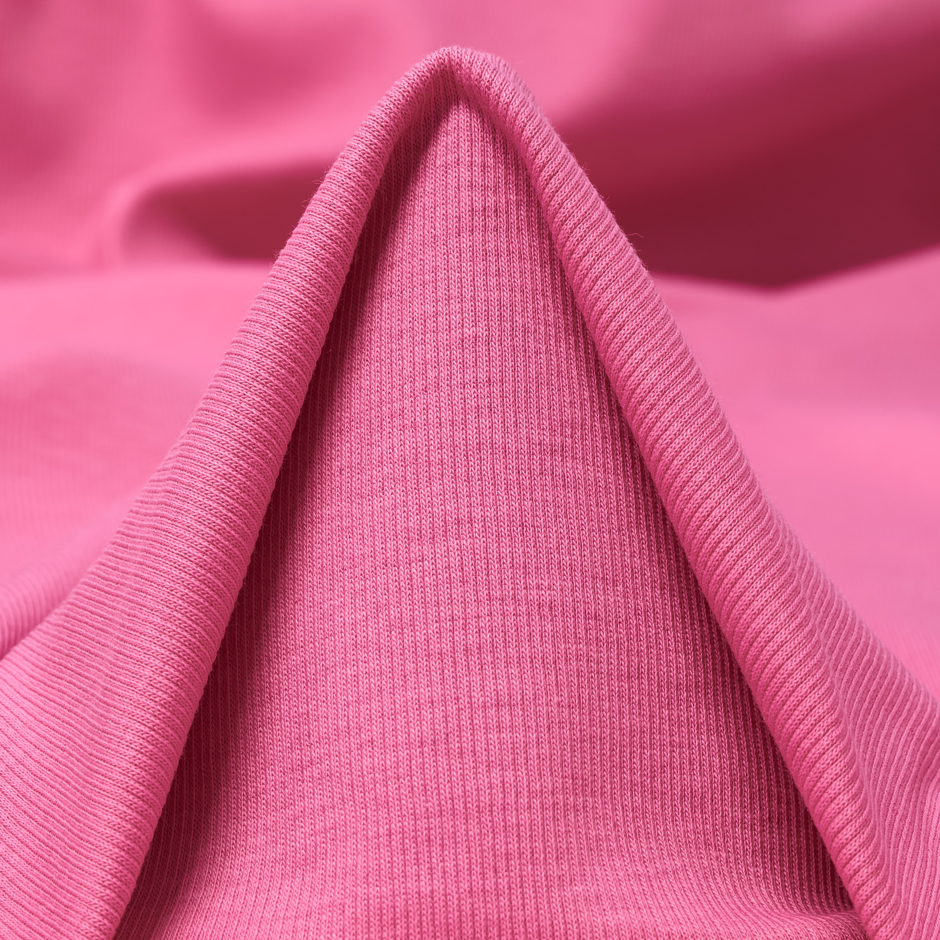 Jersey a costine, Cotone, Stretch, Aurora Pink
