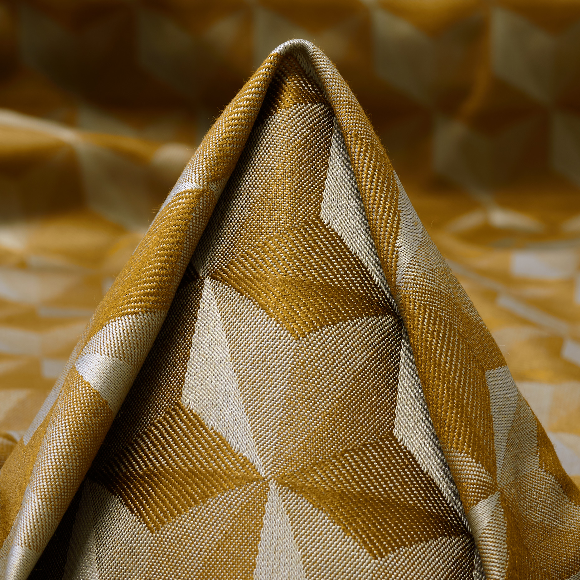 Jacquard, Viscosa, Design Geometrico, Mustard&Moonstruck (F000053735)
