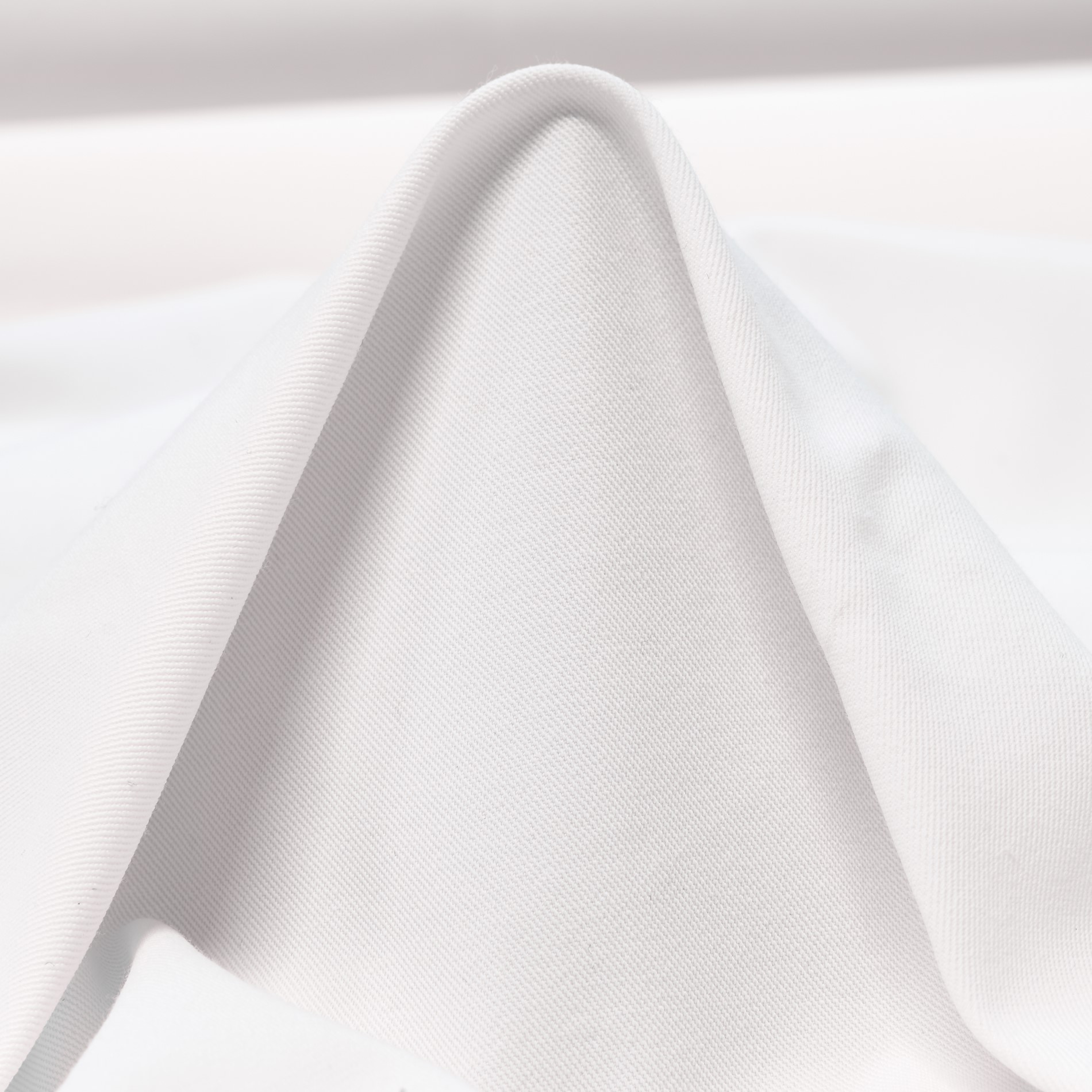 Twill, Misto Cotone, Stretch, Brilliant White