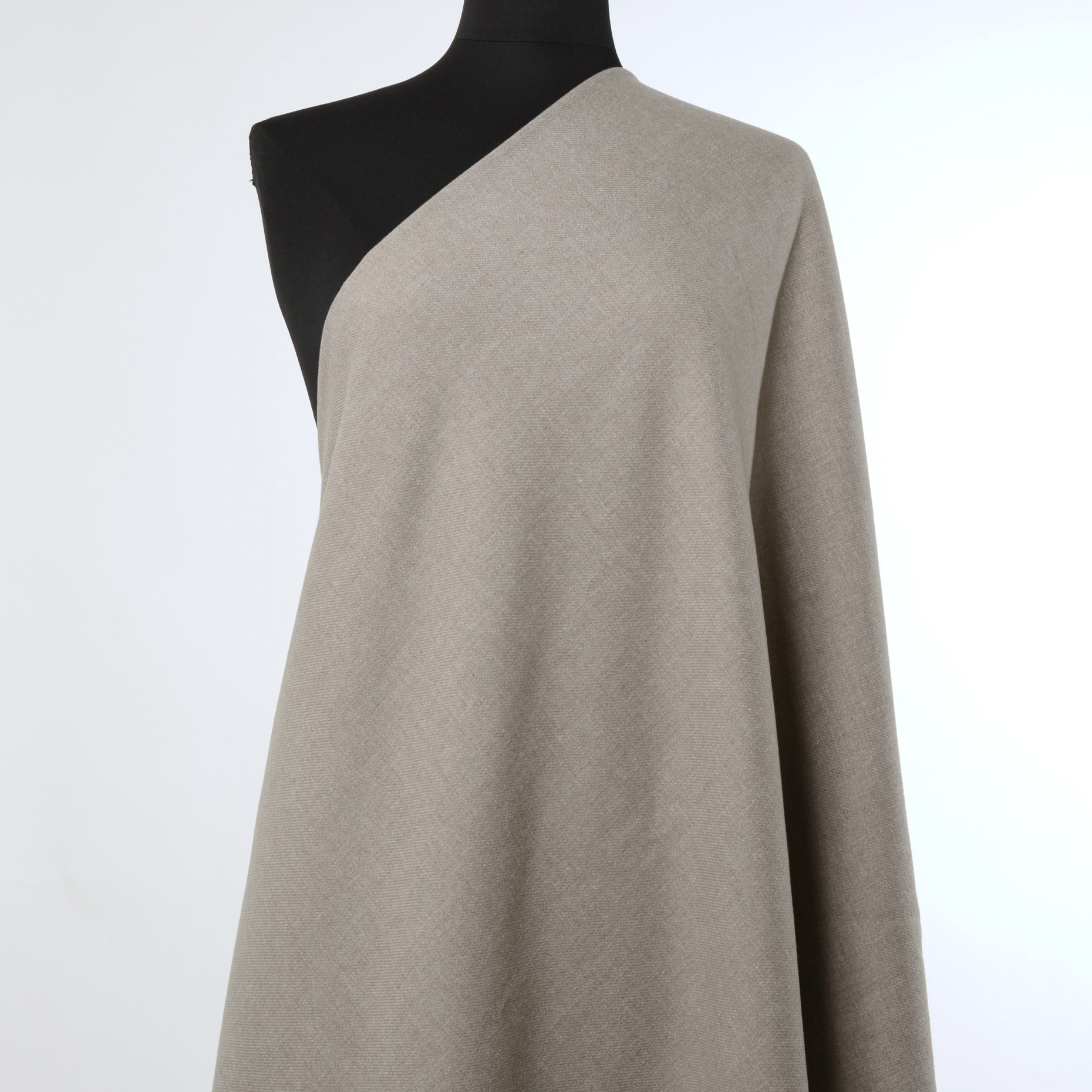 Twill, Wool Blend, Melange, Stone