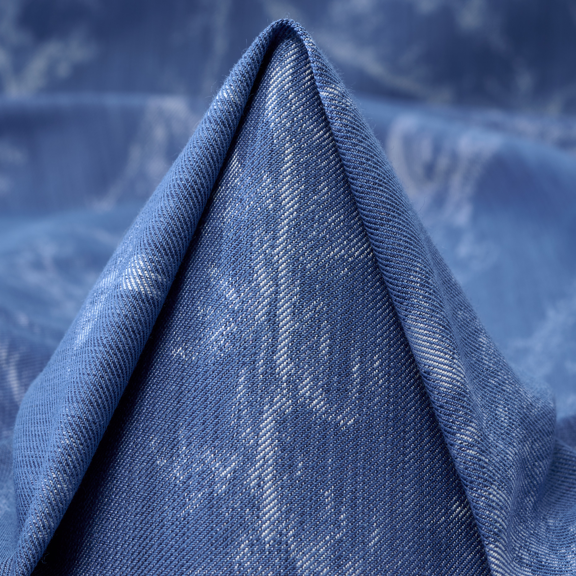 Twill, Bawełna, Wydrukowany, Colony Blue