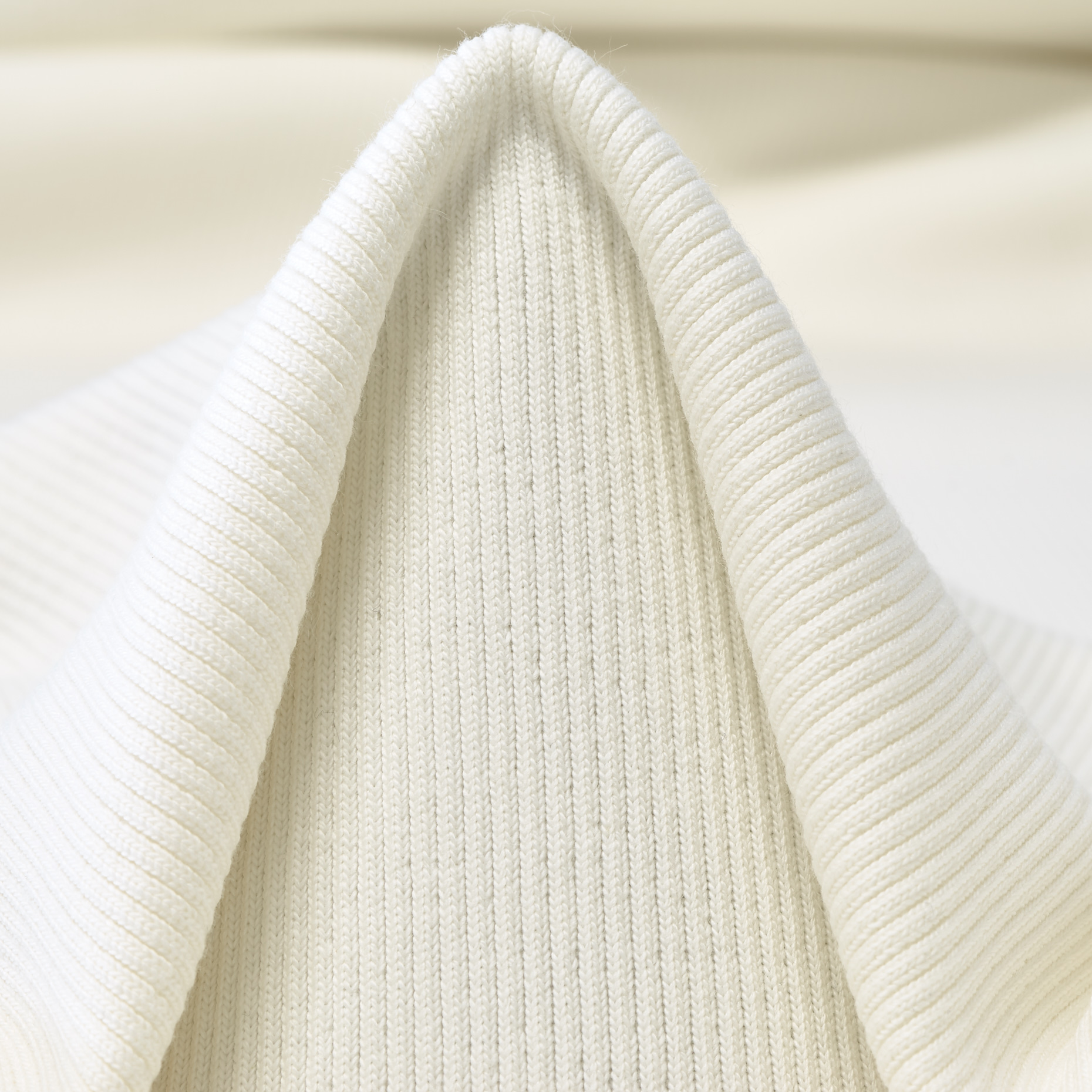 RIB JERSEY, COTTON, ELASTIC, VANILLA ICE