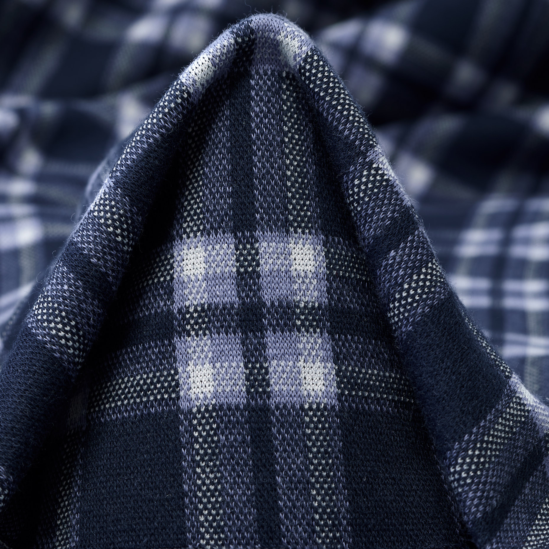 Jersey, Cotone, Quadro, Serenity&Mood Indigo