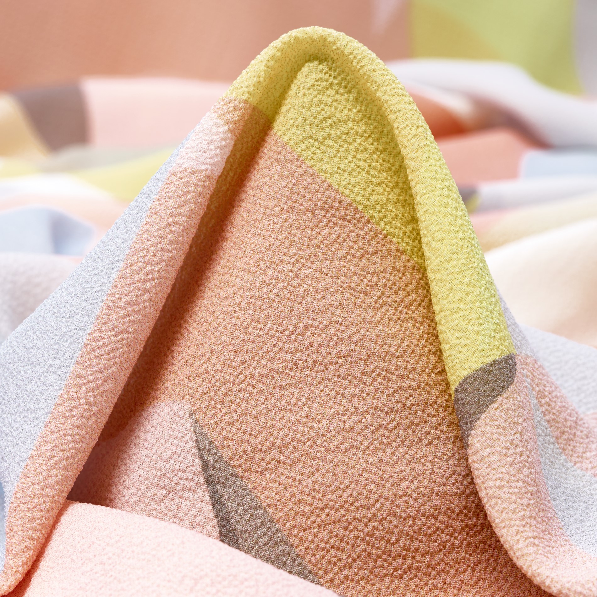 Krepa, Wydrukowany, Chalk Pink&Color Mix