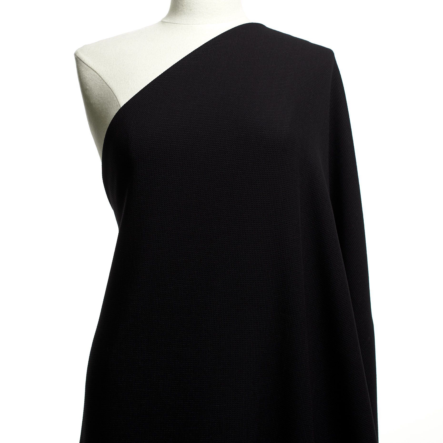 Piqué, Wool Viscose, Elastic, Black Sand