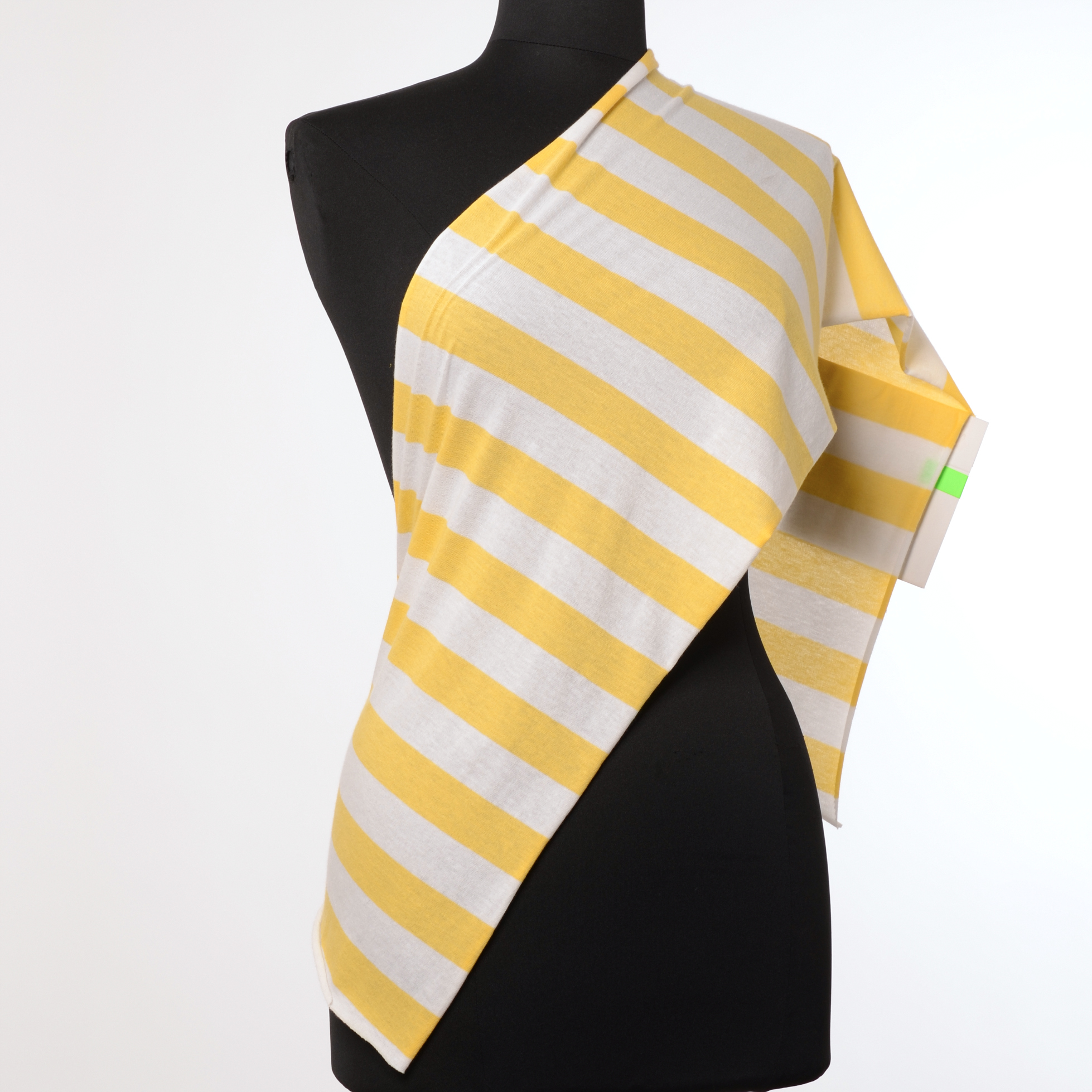 Jersey, Cotone, Rigato, Lemon Zest&Brilliant White