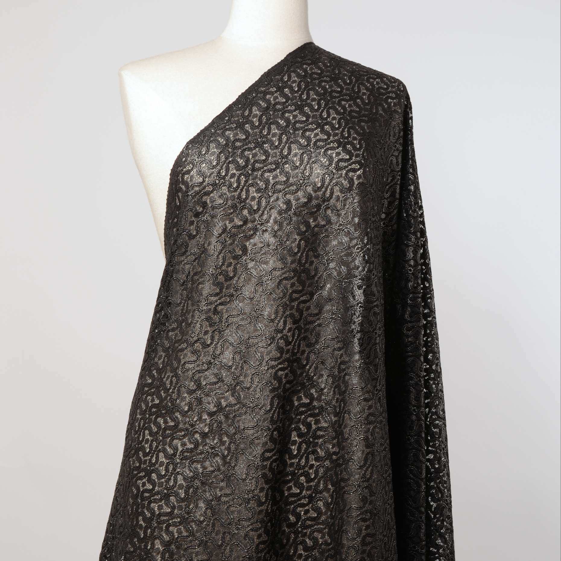 LACE, VISCOSE, PRINTED, VULCANIC ASH