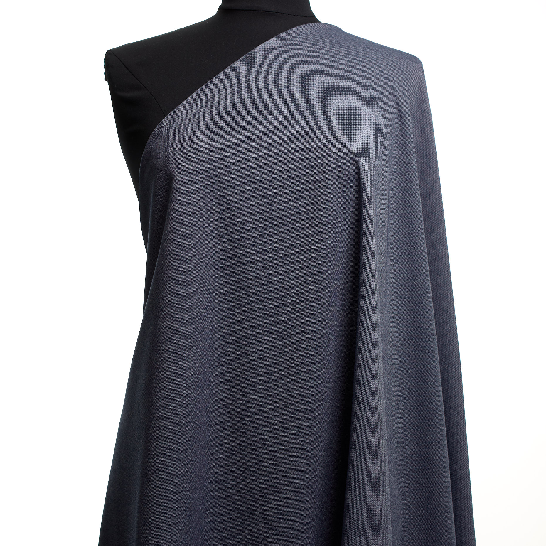 Jersey, Bawełna, Melange, Blue Indigo