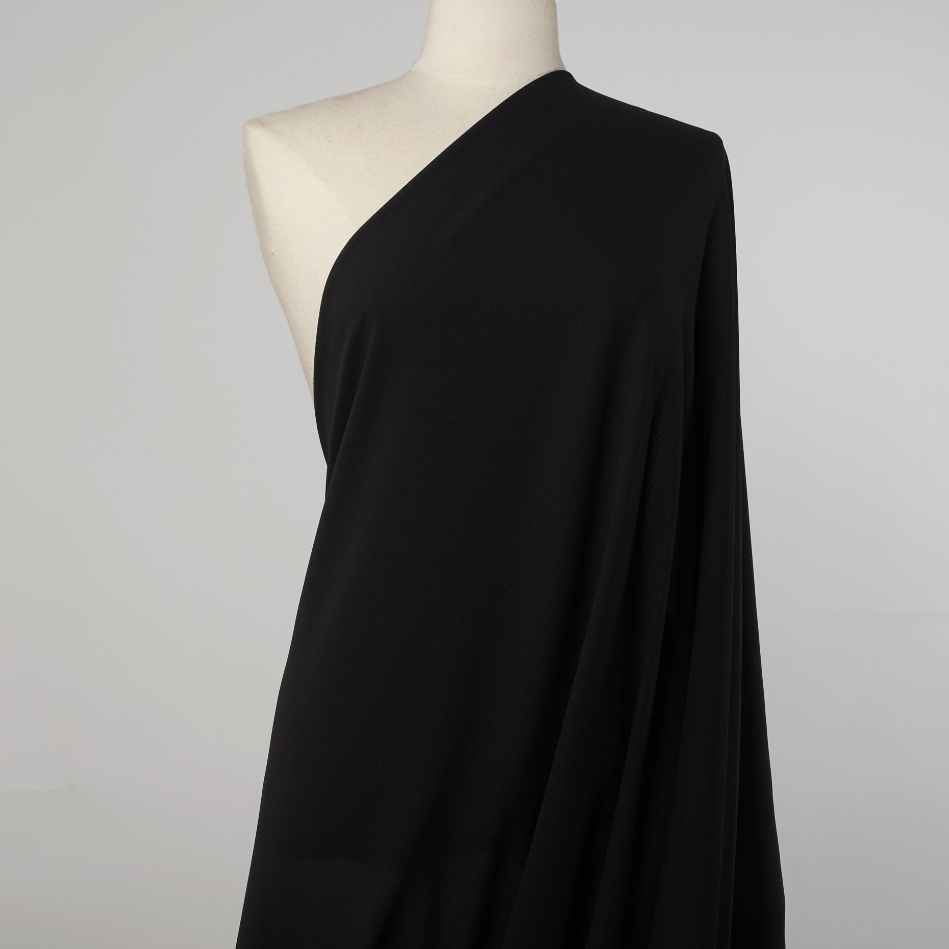 CRÊPE DE CHINE, RAVEN BLACK