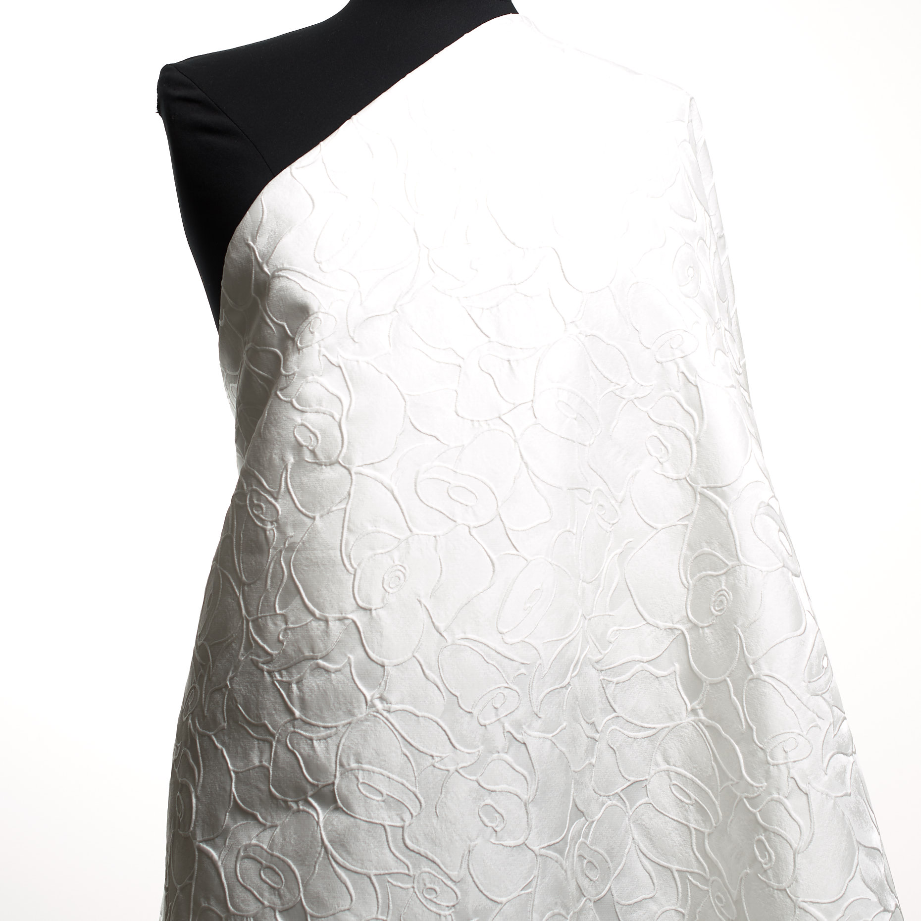JACQUARD, TONE ON TONE, FLORAL, SNOW WHITE