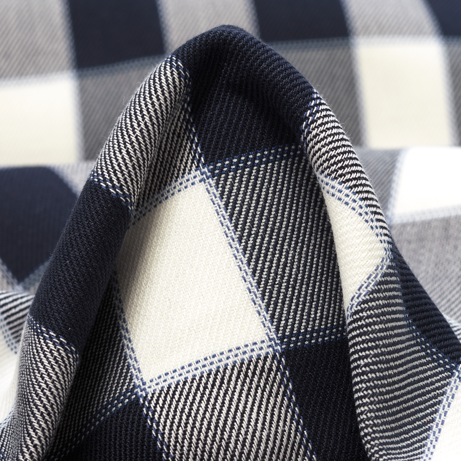 DOUBLE, COTTON, CHECK, PARISIAN NIGHT&SNOW WHITE (F000035325)